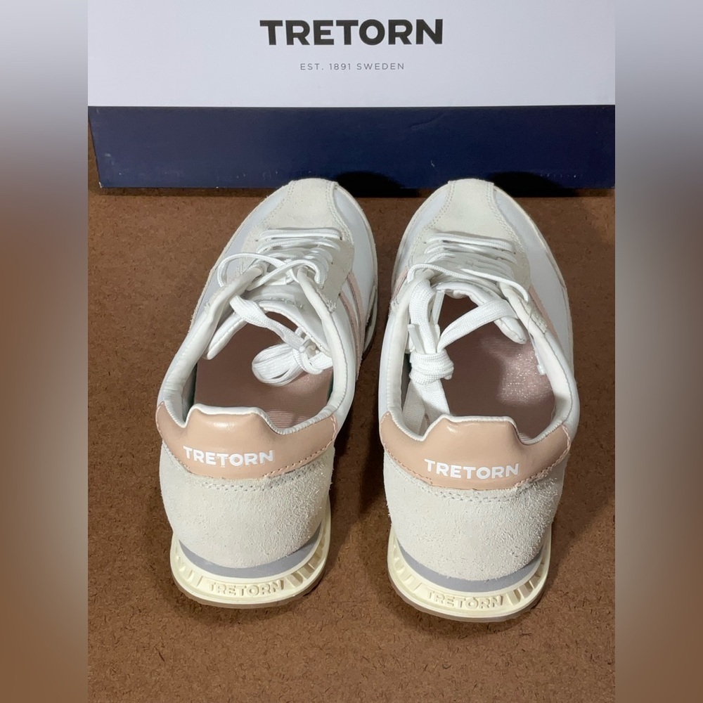Tretorn Women's Cream and Tan Sneakers - Picture 3 of 9